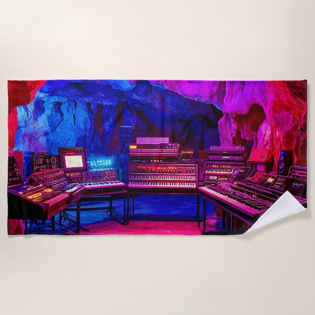 Toalla De Playa Estudio de Música Cave (Anverso)