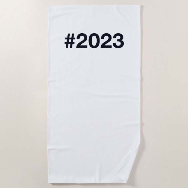 Toalla De Playa Etiqueta de 2023 (Anverso)