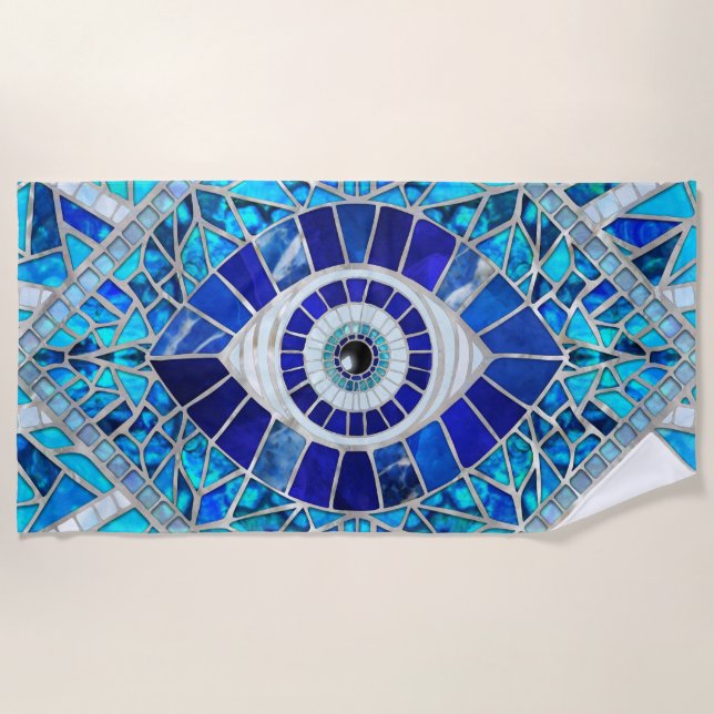 Toalla De Playa Evil Eye Amulet Mosaic Art (Anverso)