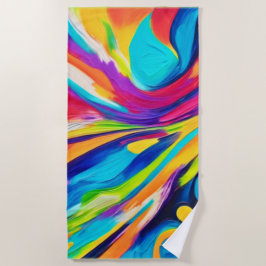 Toalla De Playa Explosión energética vibrante