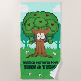 Toalla De Playa Extiende el Amor Abraza un Árbol