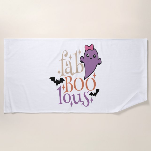 Toalla De Playa Fa BOO Lous Fa BOO Lous Halloween Ghost (Anverso)