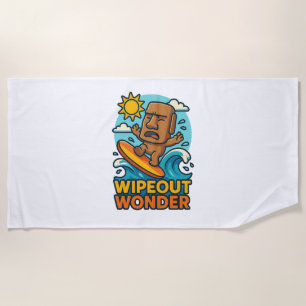 Toalla De Playa Fallo en la cicatriz de la Wipeout Moai Chibi
