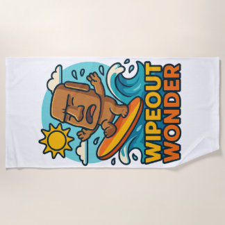 Toalla De Playa Fallo en la cicatriz de la Wipeout Moai Chibi