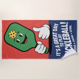 Toalla De Playa Famoso Baloncesto Un Gran Día Para Jugar Al Pickle