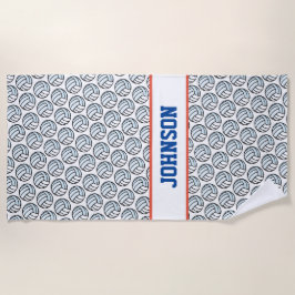 Toalla De Playa Fan del hincha de voleibol