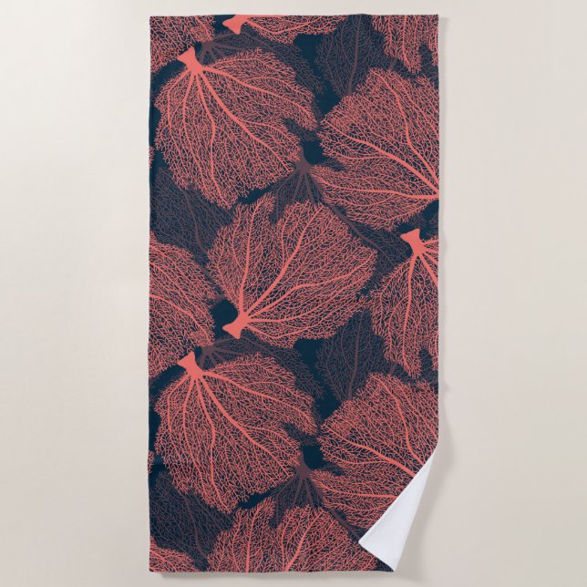 Toalla De Playa Fan living colral (Anverso)