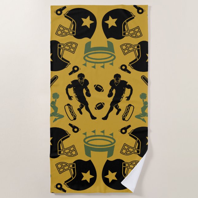 Toalla De Playa Fanático americano (Anverso)