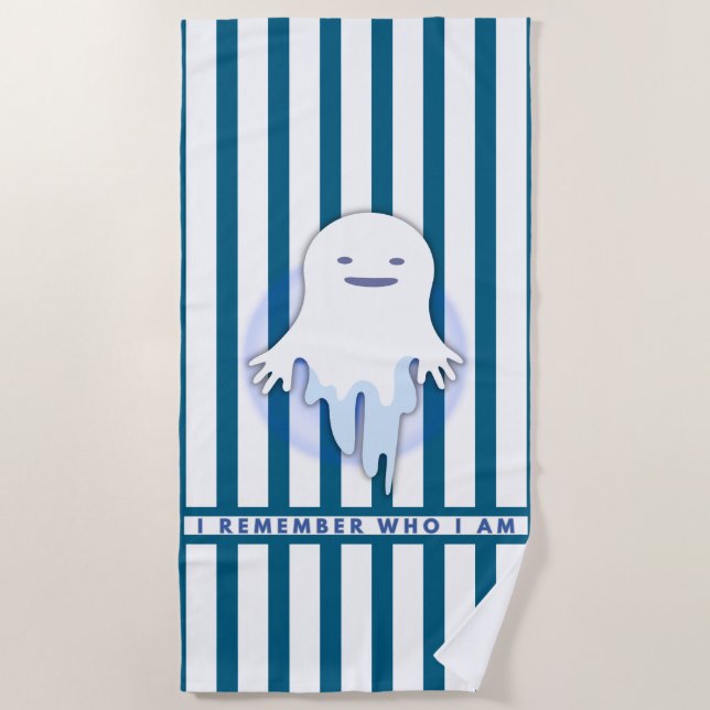 Toalla De Playa Fantasma Cuta - Recuerdo Quién Soy El Regalo (Anverso)