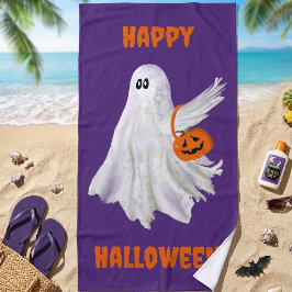Toalla De Playa Fantasma de Truco o Trato con Cubo de Caramelo de