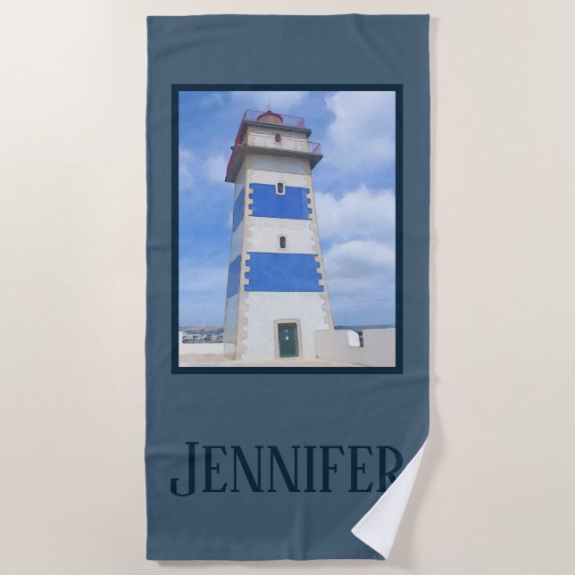 Toalla De Playa Faro acuático (Anverso)