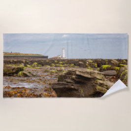 Toalla De Playa faro de Whitley Bay 