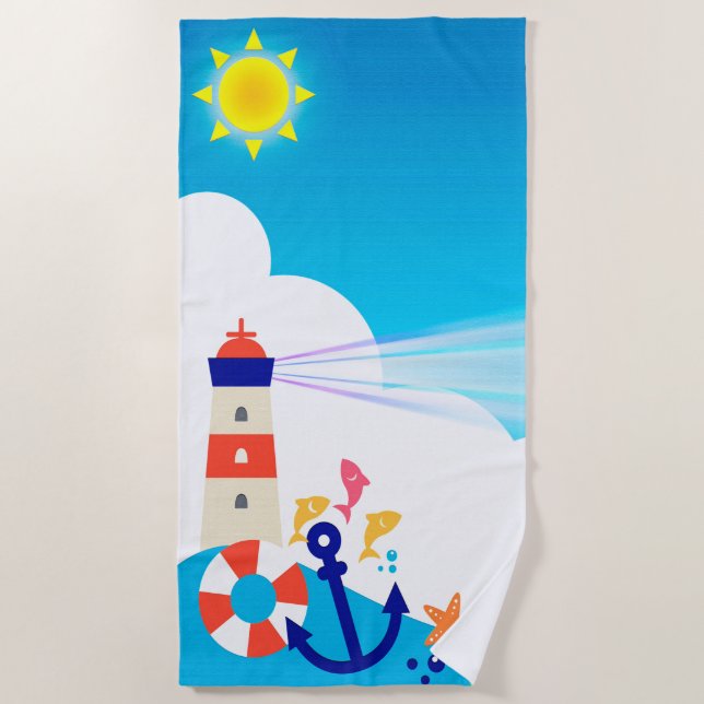 Toalla De Playa Faro náutico (Anverso)