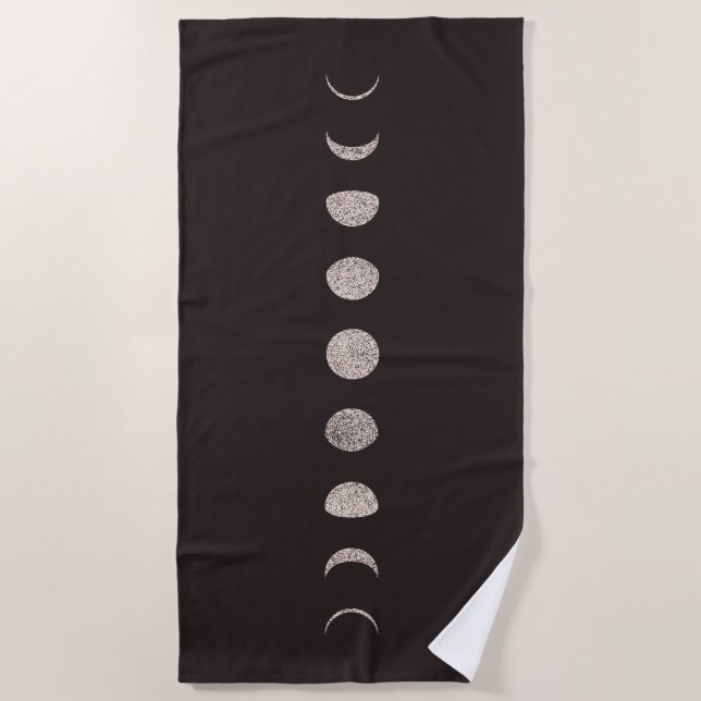 Toalla De Playa Fases de la luna (Anverso)