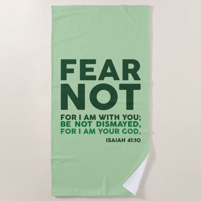 Toalla De Playa Fear not, for I am with you (Anverso)