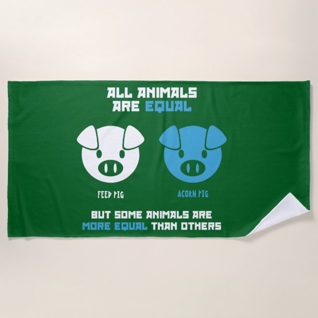 Toalla De Playa Feed Pig, Acorn  (Anverso)