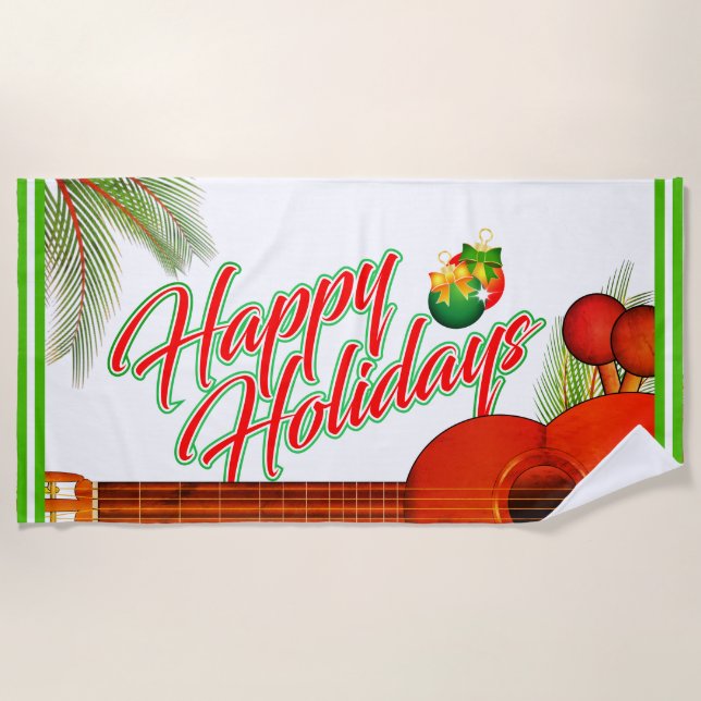 Toalla De Playa Felices Fiestas / Instrumentos musicales (Anverso)