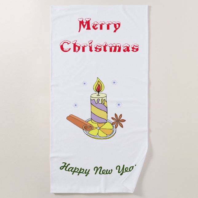 Toalla De Playa Feliz Año Nuevo (Anverso)