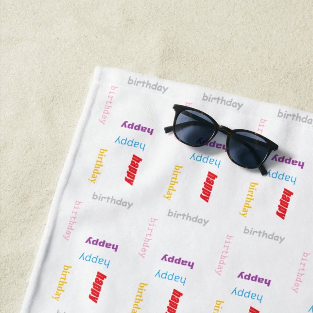 Toalla De Playa Feliz cumpleaños (In situ)