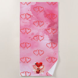 Toalla De Playa Feliz día de San Valentín
