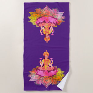 Toalla De Playa Feliz Diwali - Deepalavi Diosa Lakshmi 4