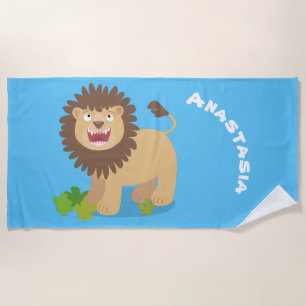 Toalla De Playa Feliz ilustracion personalizado ruidoso