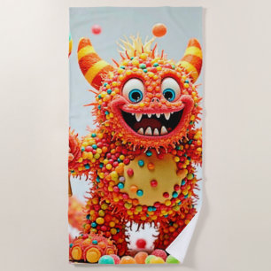 Toalla De Playa Feliz Monster Candy Delight Design