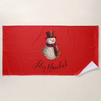 Toalla de playa Feliz Navidad - Merry Christmas