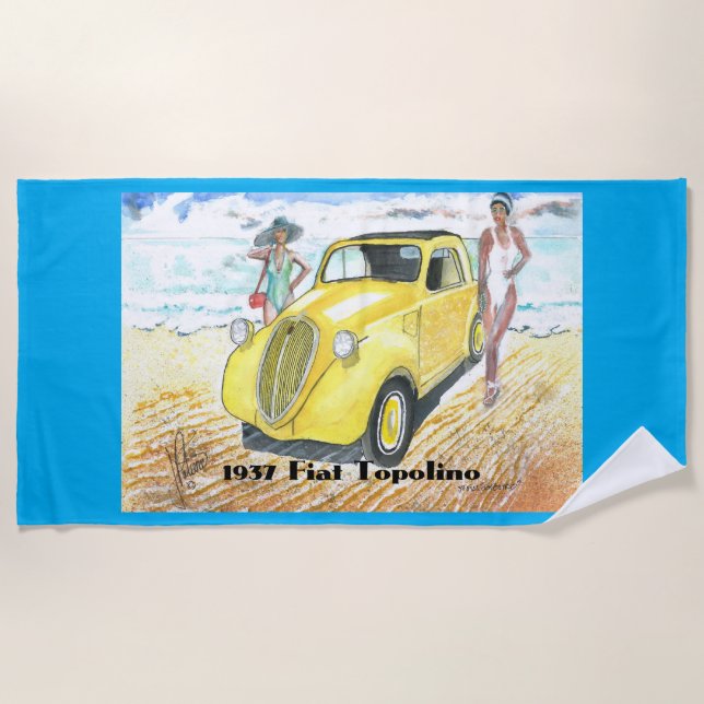 Toalla De Playa Fiat Topolino 1937 (Anverso)
