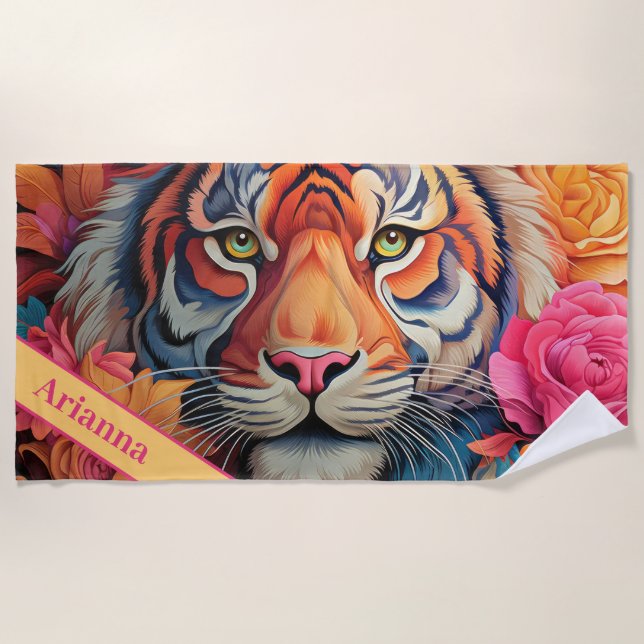 Toalla De Playa Fierce Elegance: El arte de la fuerza (Anverso)