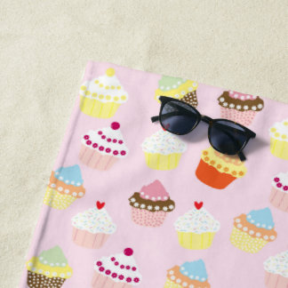 Toalla de playa Fiesta Cupcake
