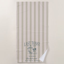 Toalla De Playa Fiesta de cóctel de soltera costera Marina