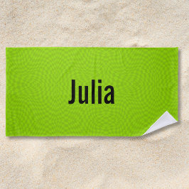 Toalla De Playa Fiesta de Soltera de Verano Verde Limón Neon Brida
