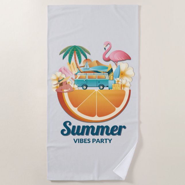 Toalla De Playa Fiesta de Summer Sea Beach (Anverso)