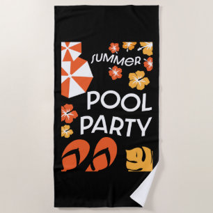 Toalla De Playa Fiestas de la piscina de verano
