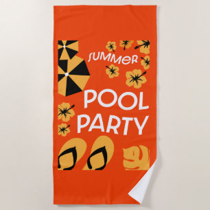 Toalla De Playa Fiestas de la piscina de verano
