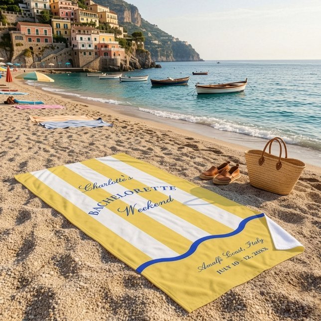 Toalla De Playa Fin de semana moderno de soltera de verano (Subido por el creador)