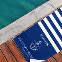 Fin de semana personalizado de soltero azul marino