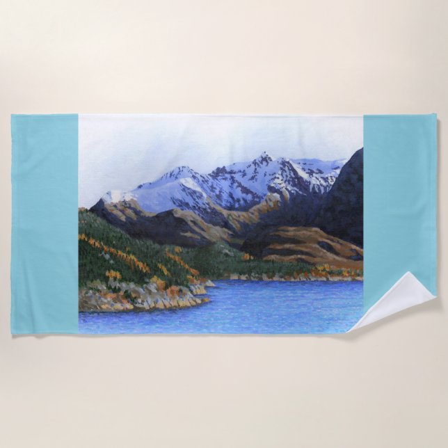 Toalla De Playa Fiordos y montañas de Noruega (Anverso)