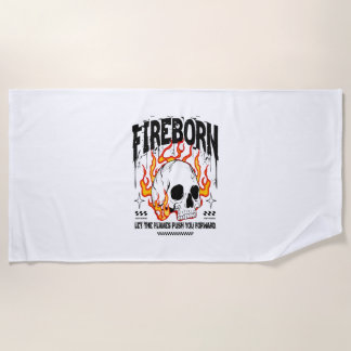 Toalla De Playa Fireborn Skull Urban Streetwear