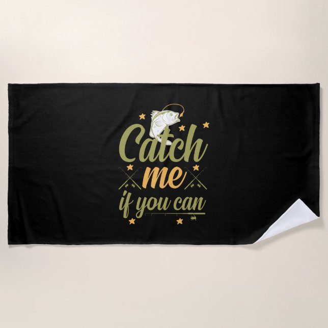 Toalla De Playa Fishing Art Catch Me If You Can (Anverso)