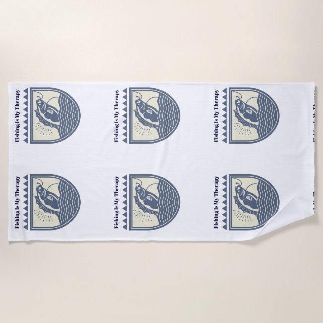 Toalla De Playa Fishing is My Therapy (Anverso)