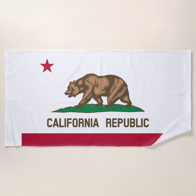 Toalla De Playa Flag Of California beach towel (Anverso)