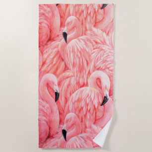 Toalla De Playa Flamboyancia de los flamencos rosados