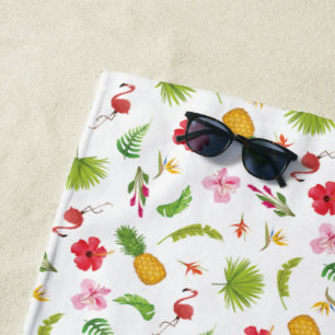 Toalla De Playa Flamenco Trópicos Costero Personalizado