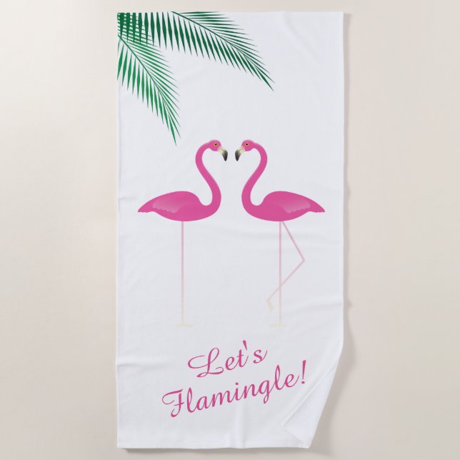 Toalla De Playa Flamingle Tropical Flamingo Beach Towel (Anverso)