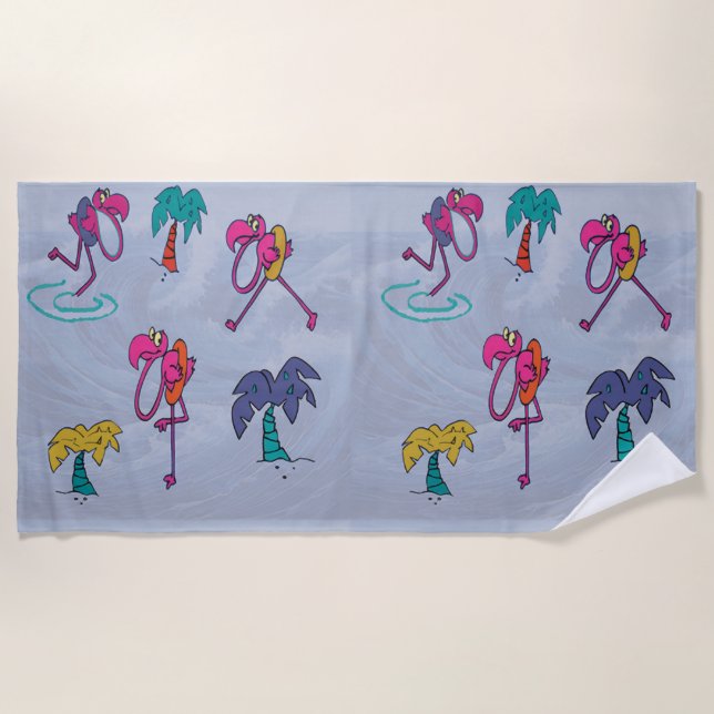 Toalla De Playa Flamingo Beach Towel (Anverso)