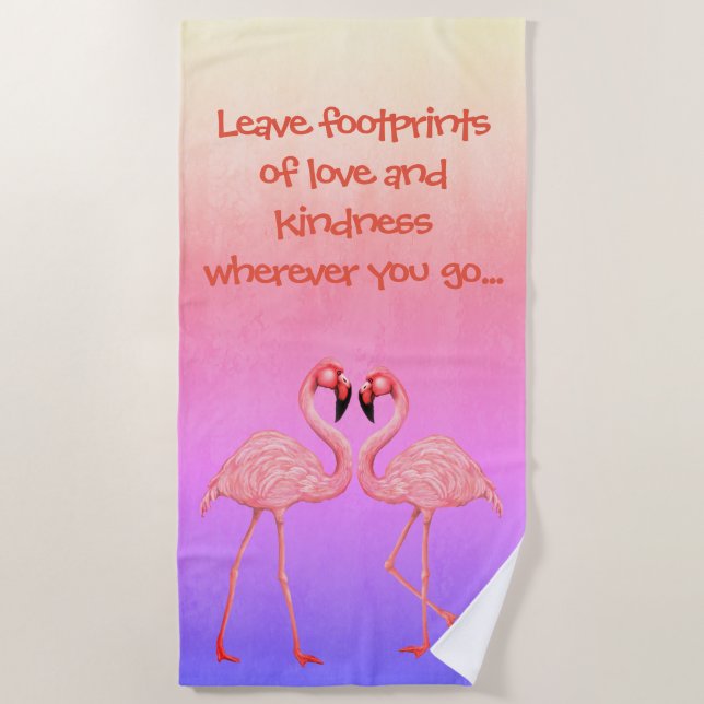 Toalla De Playa Flamingo Dance (Anverso)