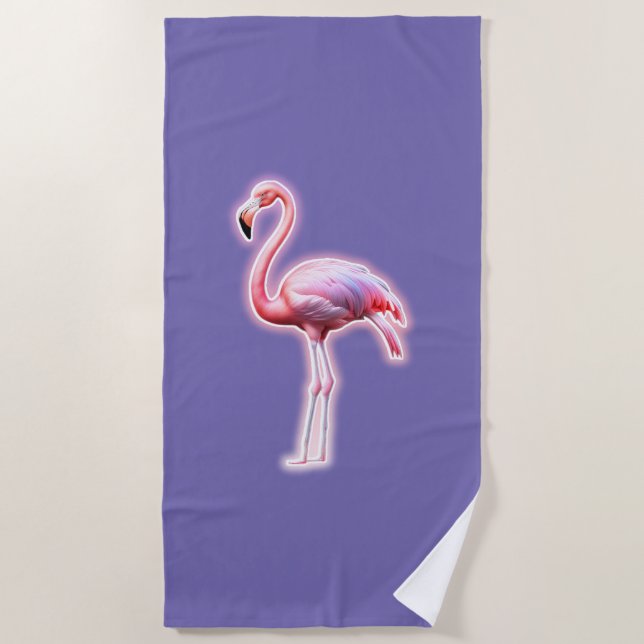 Toalla De Playa Flamingo rosa (Anverso)