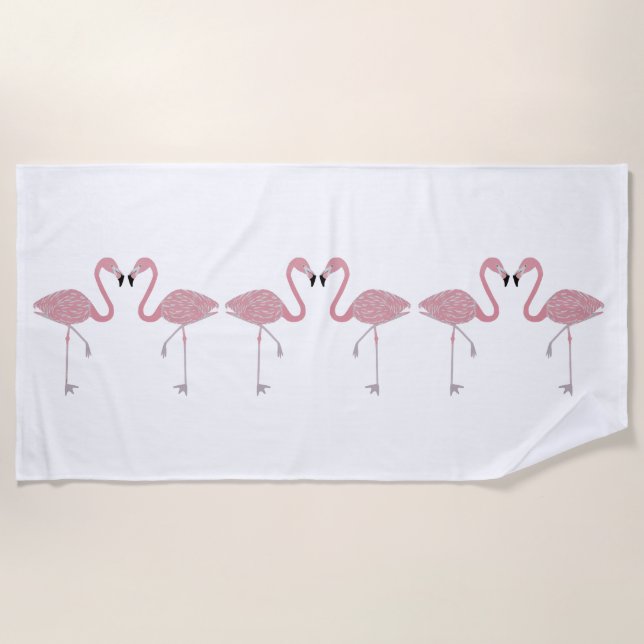 Toalla de playa Flamingos (Anverso)